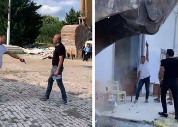 Beylikdüzü’nde kaçak yapıyı yıkmaya gelen İBB ekiplerine silahlı ve bıçaklı saldırı