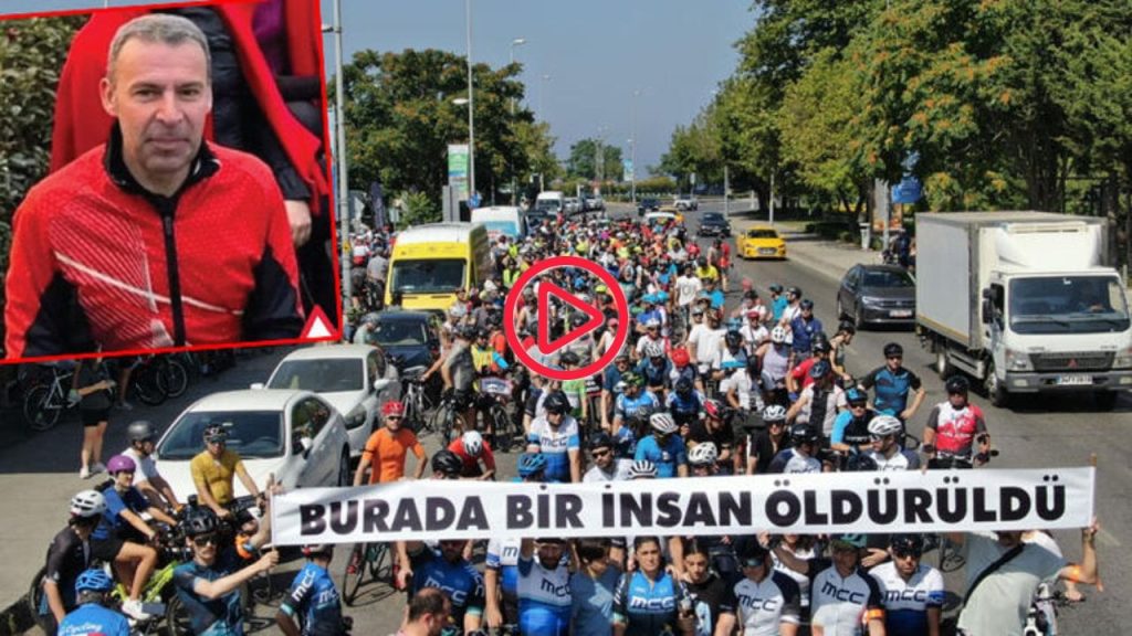 Bostancı'da yüzlerce bisikletli ölen arkadaşları için pedal çevirdi