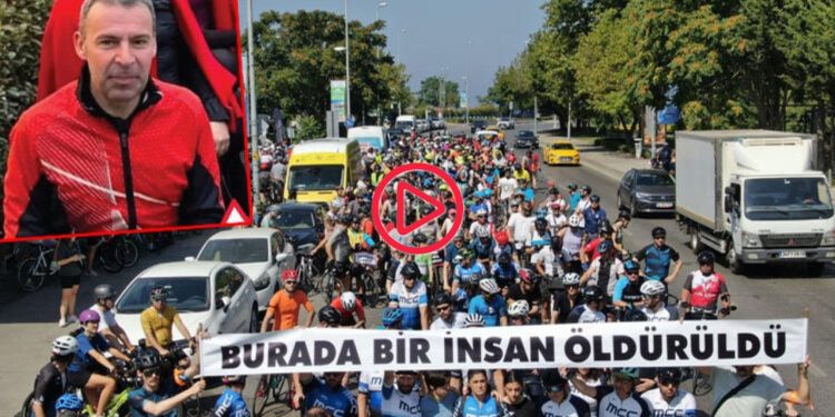 Bostancı'da yüzlerce bisikletli ölen arkadaşları için pedal çevirdi