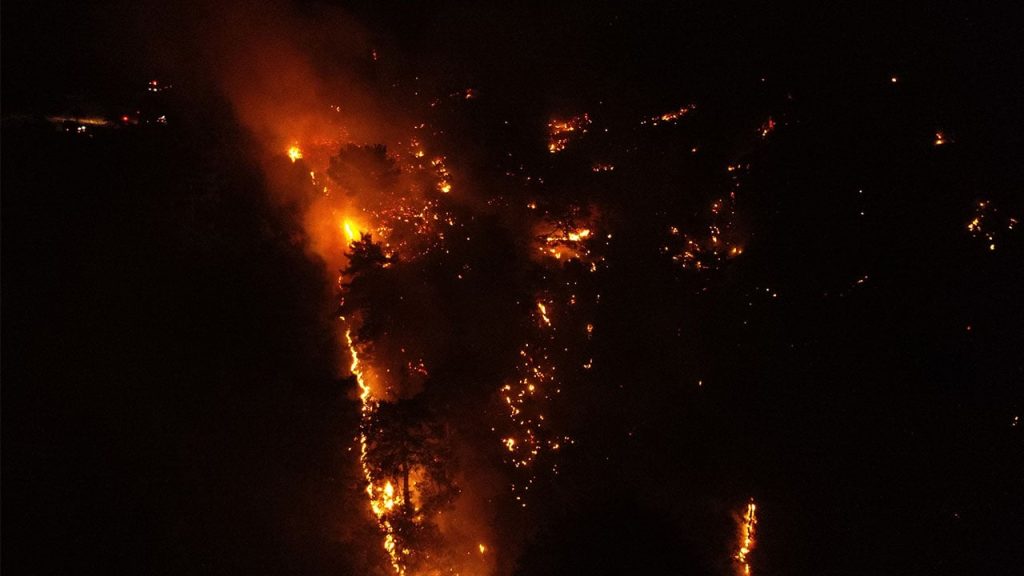 Çanakkale'deki orman yangınına müdahale ediliyor