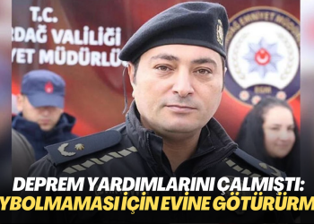 Depremzede yardımlarını çalan polis şefinden pişkin savunma: ‘Kaybolmaması için evime götürdüm’