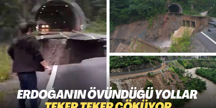 Erdoğan’ın övündüğü yollar teker teker çöküyor
