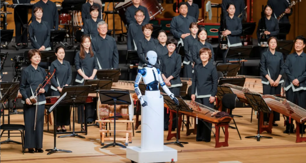 Güney Kore’de robot orkestra yönetti: “Hareketler kusursuz ama müzik kulağı yok”