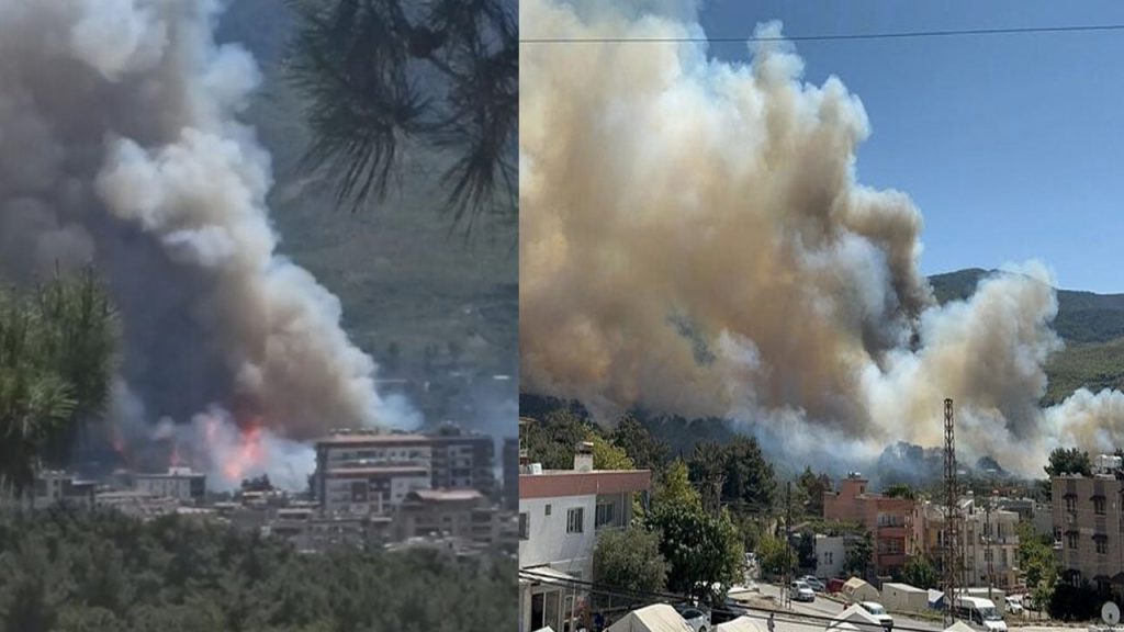 Hatay'da çıkan orman yangınına müdahale sürüyor