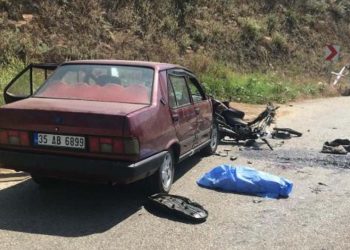 İzmir'de kazaya karışan motosikletin sürücüsü öldü