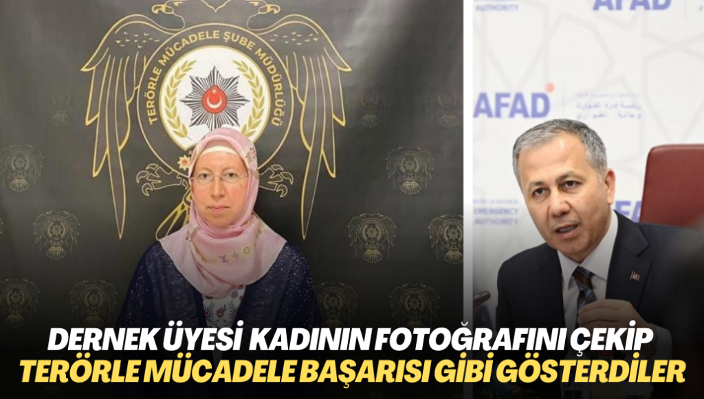 KHK ile kapatılan dernek üyesi kadının fotoğrafını çekip terörlü mücadele başarısı gibi gösterdiler