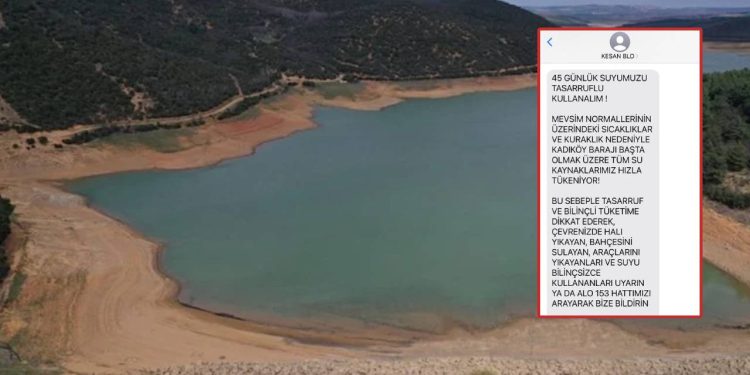Keşan’a içme suyu sağlayan barajda 4 milyon metreküp su kaldı, bölge halkı uyarıldı