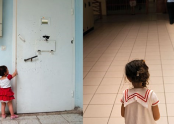 Koğuşla avlu arasına sıkışmış tutuklu çocuklar