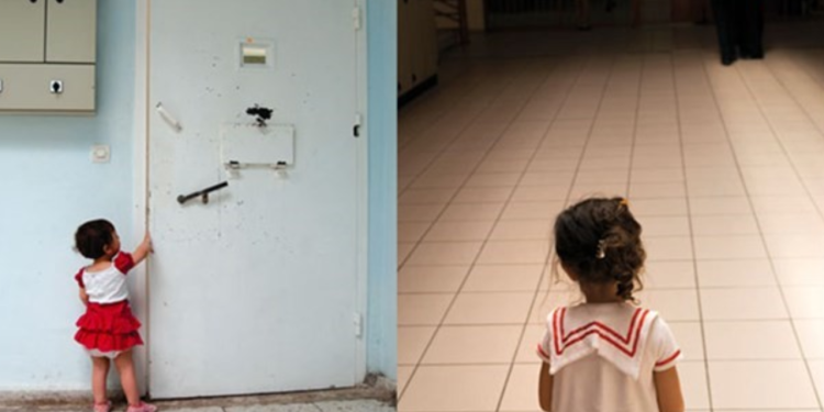 Koğuşla avlu arasına sıkışmış tutuklu çocuklar