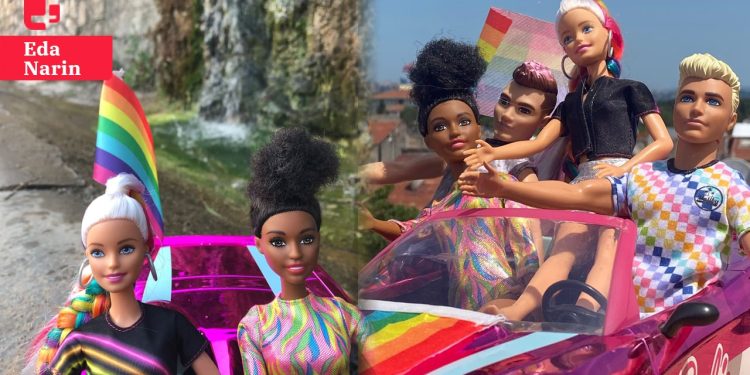LGBTİ+ Barbieler gökkuşağı bayraklarıyla sokaklarda: Yalnız da yanlış da değilsiniz