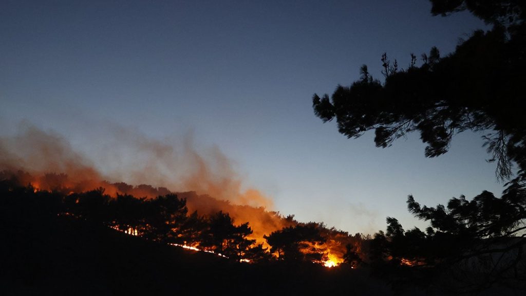 Manisa'daki orman yangınına müdahale sürüyor: Bir mahalle tahliye edildi