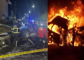 Niğde’de feci kaza: Önce yayaya ardından direğe çarpan otomobil yandı; 3 ölü