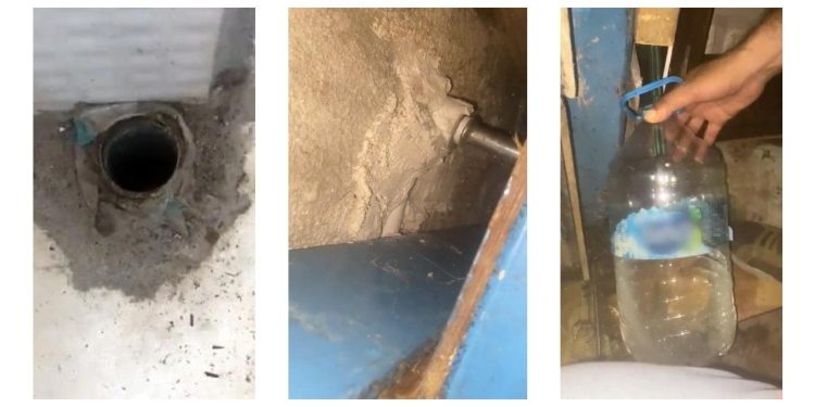 Sahte rakı dolumu yapmak için evinden işyerine tesisat çekmiş