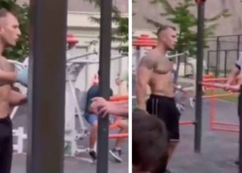 Tişörtsüz spor yaptıkları için güvenliğe şikâyet edildiler: 'Canın mı çekiyor birader bizi?'