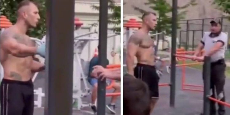 Tişörtsüz spor yaptıkları için güvenliğe şikâyet edildiler: 'Canın mı çekiyor birader bizi?'