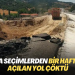 Uşak’ta seçimlerden bir hafta önce açılan yol çöktü