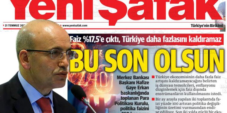 Yeni Şafak’tan, Mehmet Şimşek’e ‘faiz’ talimatı: Bu son olsun!