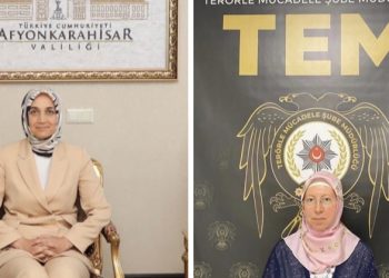 Yeni Valinin ilk icraatı; Afyon Emniyeti Hayırsever kadını terör tabelası önünde fotoğrafladı