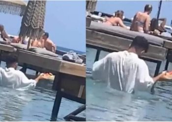 Yunanistan'da 'denizden servis' tepki çekti: 'Garsonlar köle değildir'