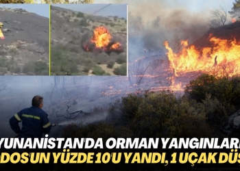 Yunanistan’da orman yangınları: Rodos’un yüzde 10’u yandı, 1 uçak düştü