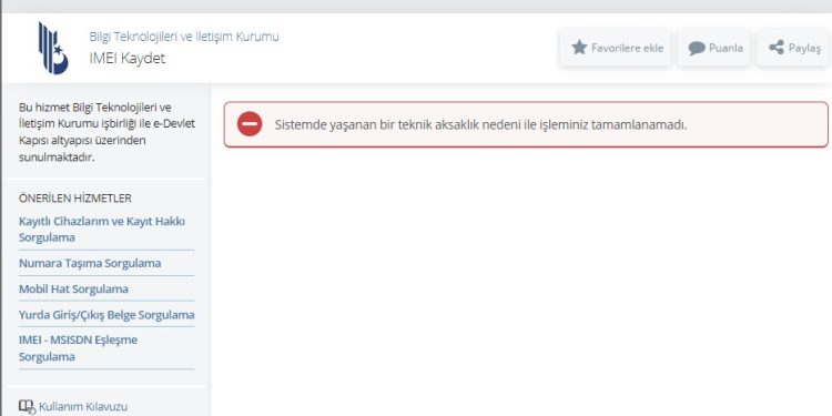 Zamlı IMEI kaydı öncesi bugün son gün: Yoğunluk nedeniyle sistem çöktü (ya da kapatıldı)
