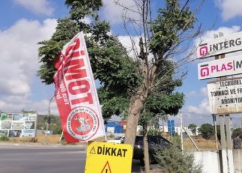 TOMİS üyesi işçiler iş bıraktı