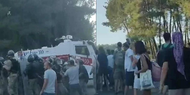 Akbelen'de seyyar tuvaletleri bile engellediler