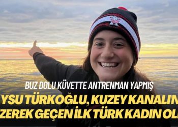 Aysu Türkoğlu, Kuzey Kanalı’nı yüzerek geçen ilk Türk kadın oldu