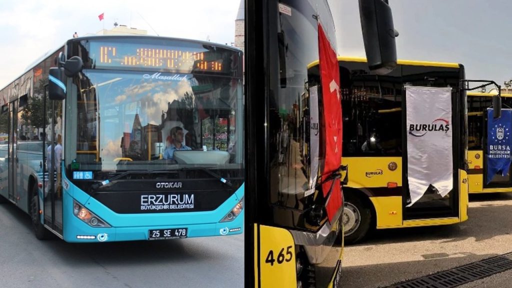 Bursa ve Erzurum'da toplu ulaşıma zam