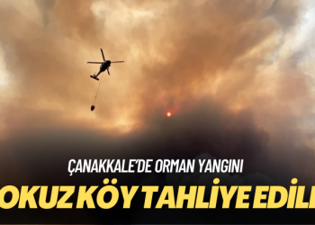 Çanakkale’de orman yangını nedeniyle dokuz köy tahliye edildi