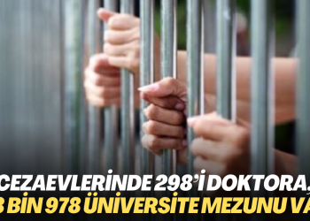 Cezaevlerinde 298’i doktora, 23 bin 978 üniversite mezunu var