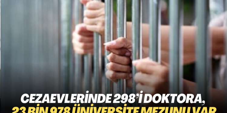 Cezaevlerinde 298’i doktora, 23 bin 978 üniversite mezunu var