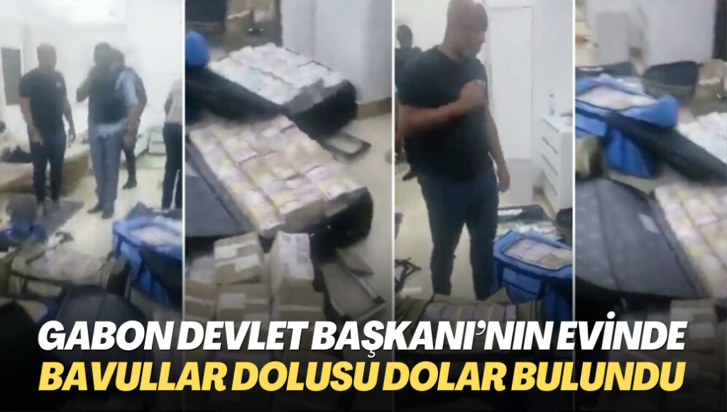 Gabon Devlet Başkanı’nın evinde bavullar dolusu dolar bulundu