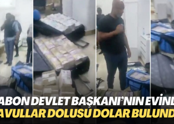 Gabon Devlet Başkanı’nın evinde bavullar dolusu dolar bulundu