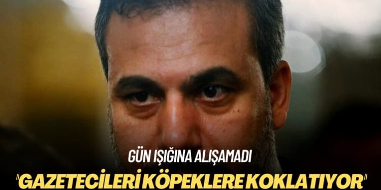 Gün ışığına alışamadı: Gazetecileri köpeklere koklatıyor