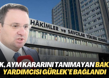 HSK, AYM kararını tanımayan Bakan Yardımcısı Gürlek’e bağlandı