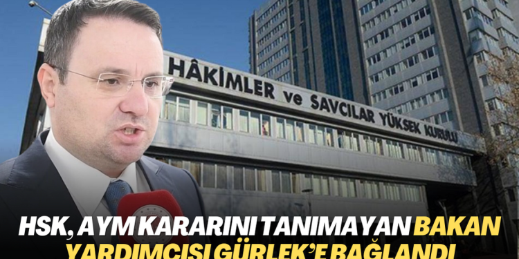 HSK, AYM kararını tanımayan Bakan Yardımcısı Gürlek’e bağlandı