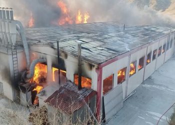 Kastamonu'da fabrika yangını