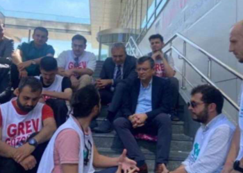 Özgür Özel'den, Sputnik'teki greve destek