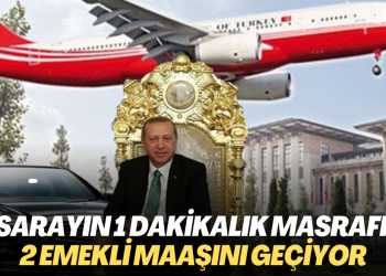 Sarayın 1 dakikalık masrafı 2 emekli maaşını geçiyor