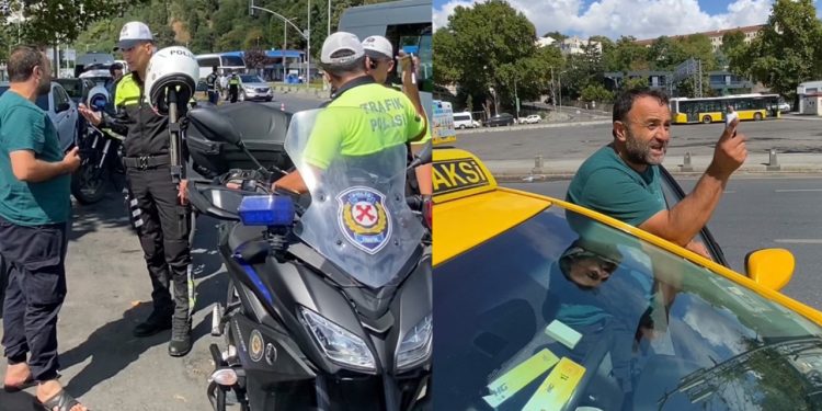 Taksici yaya yol vermedi, ceza yedi: Kemerini takmadan patinaj çekti, bir kez daha ceza kesildi