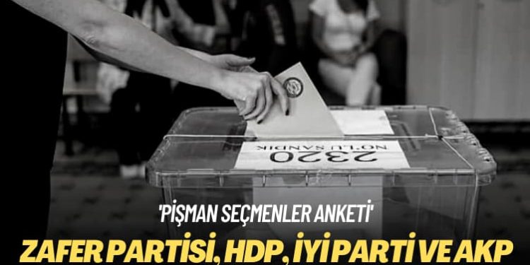 Verdiği oydan en çok Zafer Partisi, HDP, İYİ Parti ve AKP seçmeni pişman