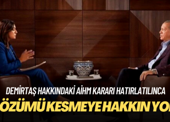 Erdoğan’dan Demirtaş hakkındaki AİHM kararını hatırlatan sunucuya tepki: Sözümü kesmeyin