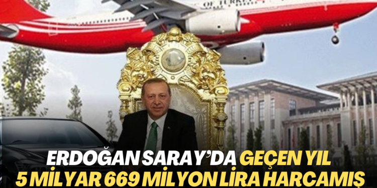 Sayıştay raporuna girdi: Erdoğan Saray’da geçen yıl 5 milyar 669 milyon lira harcamış