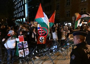 AB liderlerinin 'Gazze zirvesi' sırasında Filistinlilere destek eylemi