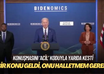 Biden, konuşmasını ‘acil’ koduyla yarıda kesti