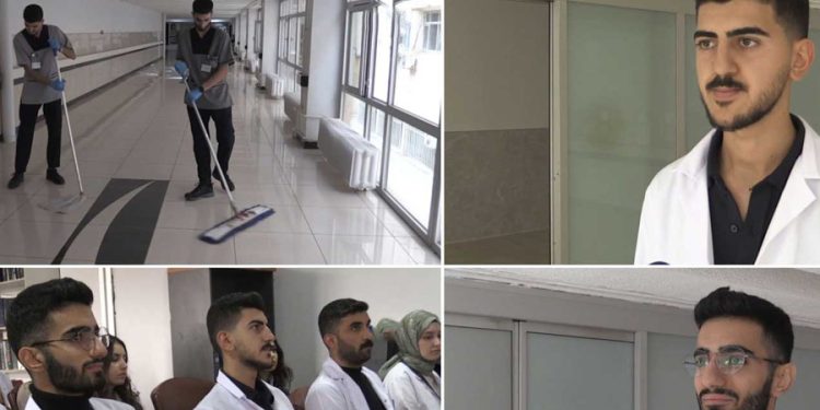 Diyarbakır’da iki tıp öğrencisi hastaneye temizlik personeli olarak atandı