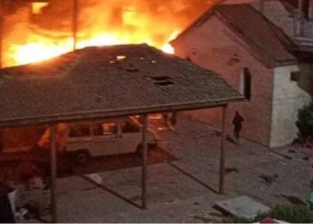 Gazze'deki hastaneye saldırı anının görüntüleri