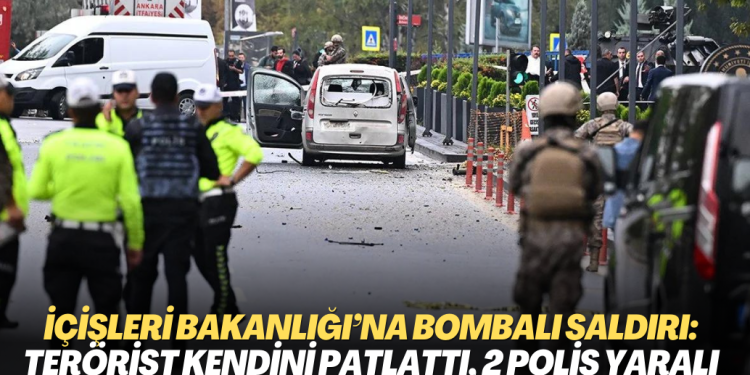 İçişleri bakanlığı’na bombalı saldırı: Teröristlerden birisi kendini patlattı, 2 polis yaralı