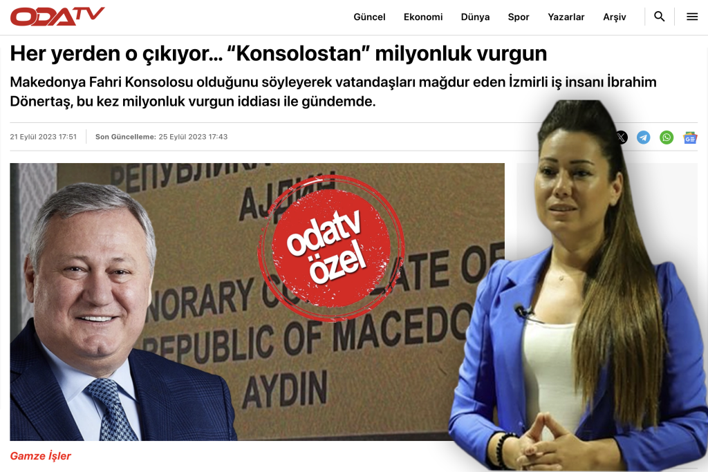 Oda TV İzmir Haber Müdürü Gamze İşler’den işadamına: 5 milyon TL’yi ver, haberi kaldıralım!